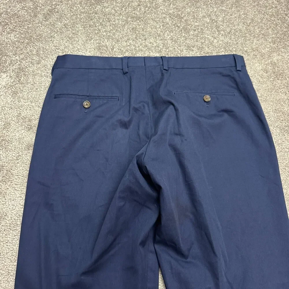 J.Crew Ludlow Slim Fit Cotton Dress pants Mens 32x30 Navy Blue Straight Trouser
